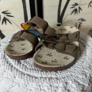 Tropical Tradition Double-Buckle Sandal in Cocoa Palm